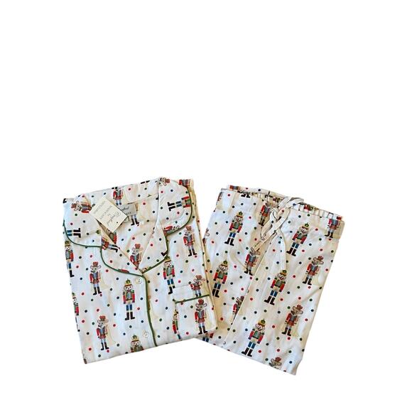 Mahogany Christmas NUTCRACKER Pajama Set 100% Cotton Flannel Women's L New - Picture 12 of 16